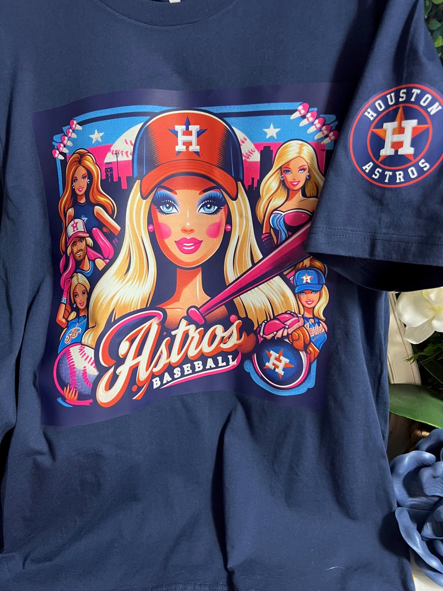 Custom Barbie-Astros Inspired Tee